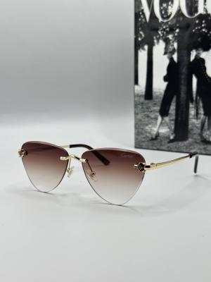 Cartier Kahve Cam Kadın Güneş Gözlüğü  G1359-VLL
