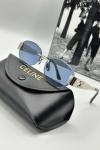 Celine Gümüş - Mavi Cam Metal Kasa Unisex Güneş Gözlüğü  G1986-VLL