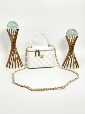 Chanel Vanity Case With Miror Beyaz Kadın Çanta VLT324