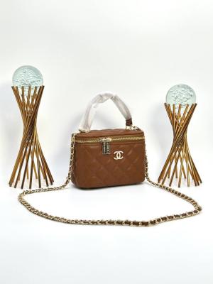 Chanel Vanity Case With Miror Kahverengi Kadın Çanta VLT330
