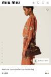 Miu Miu AVENTURE NAPPA TOP HANDLE BAG BORDO KADIN ÇANTA