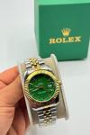 Rolex Gold- Gümüş Yeşil Kadran Kadın Saat  S723-VLL