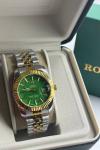 Rolex Gold- Gümüş Yeşil Kadran Kadın Saat  S723-VLL