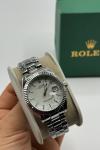 Rolex Gümüş Beyaz Kadran Kadın Saat  S722-VLL