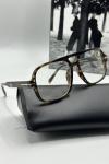 Tom Ford Leopar Çerçeve Şeffaf Cam Unisex Güneş Gözlüğü  G1981-VLL